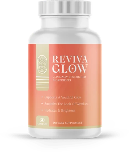 RevivaGlow skin hydration and radiance support capsule bottle